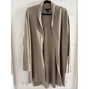 Tahari  Casual Wool Blend Open Cardigan Size Small Coastal, Quiet Luxury Cozy